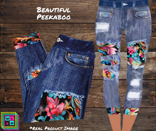 Beautiful Faux Denim Capris