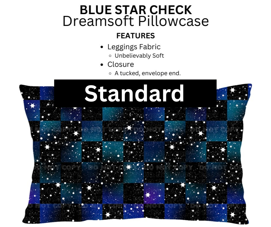 Blue Star Check Dreamsoft Pillowcase