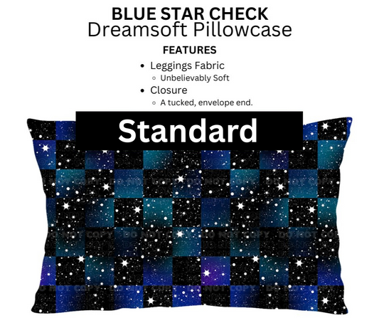 Blue Star Check Dreamsoft Pillowcase