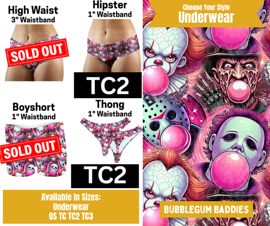 Bubblegum Baddies Hipster, Thong Underwear