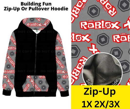 Building Fun Zip-Up Hoodie