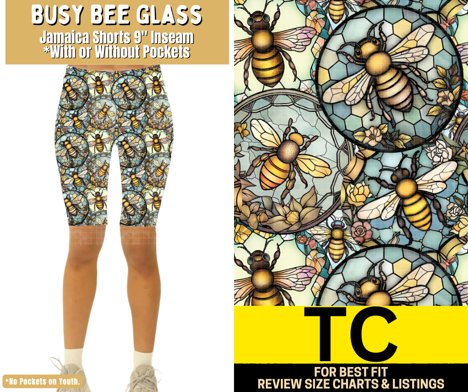 Busy Bee Glass Jamaica Shorts w/ Pockets
