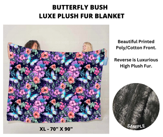 Butterfly Bush Luxe Plush Fur Blanket