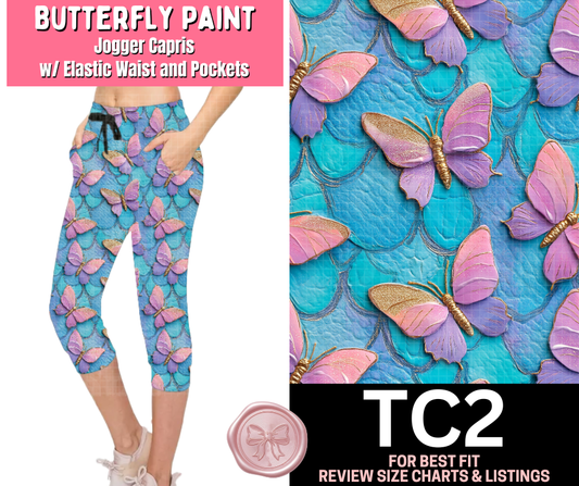 Butterfly Paint Jogger Capri