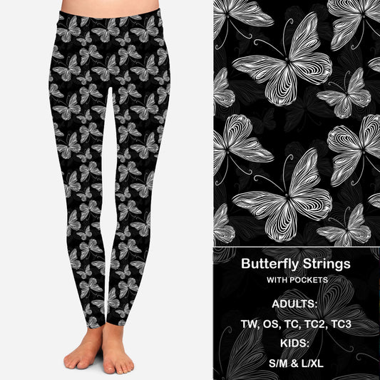 B W Butterfly Strings Leggings & Capris with Pockets  Preorder Closes 7/14 eta Late August