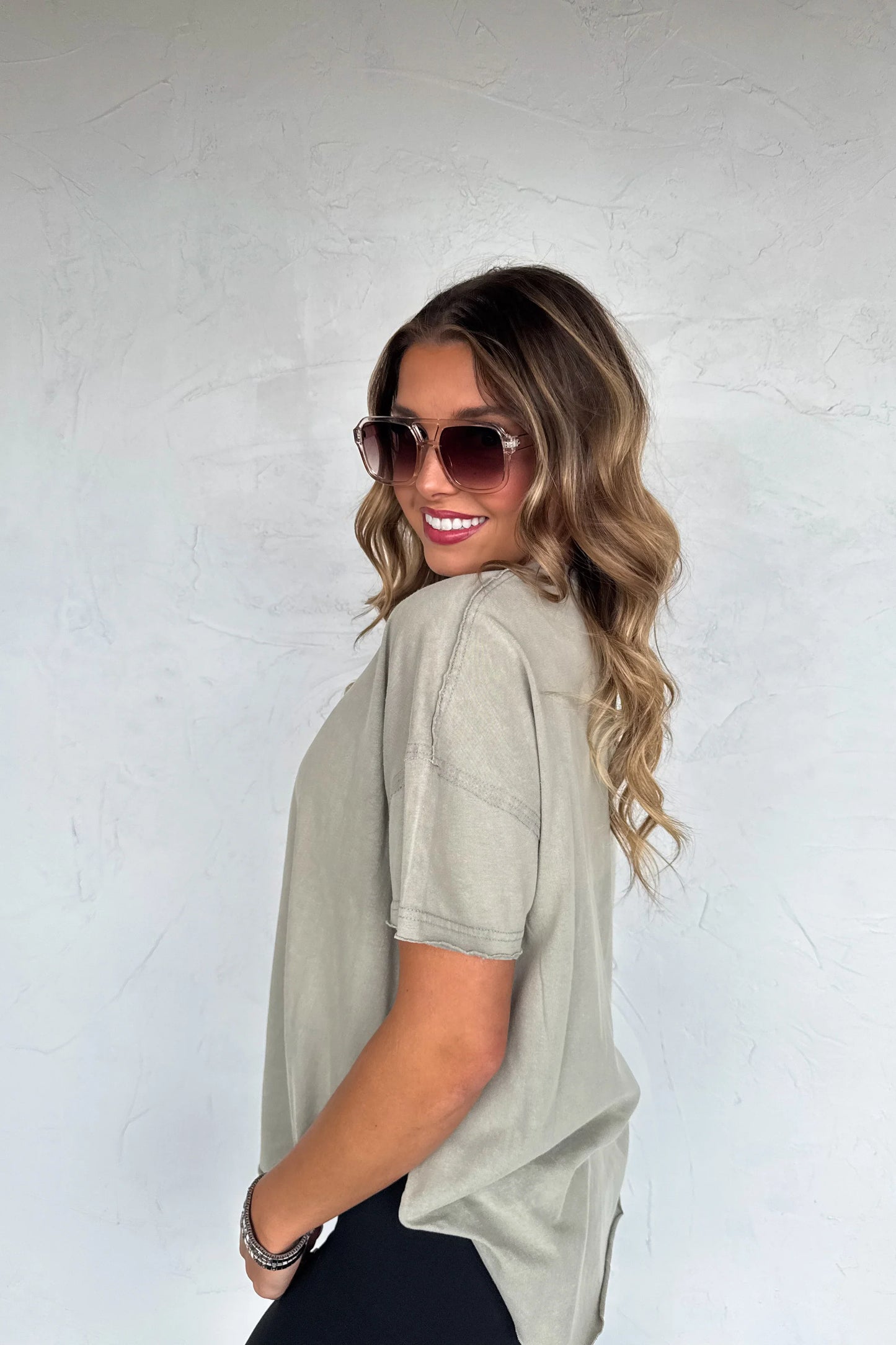 PREORDER: Joey Washed Cotton Boyfriend Tee Fall Colors