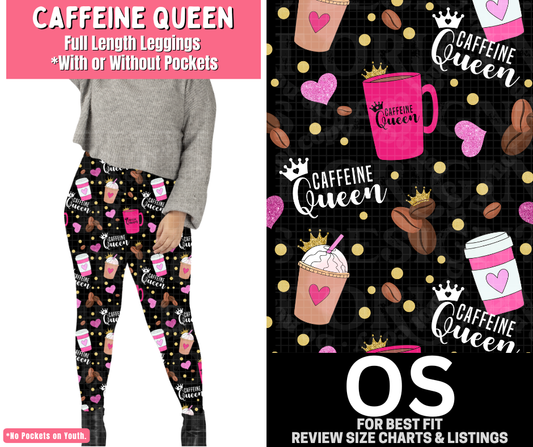 Caffeine Queen Full Length Leggings w/ Pockets
