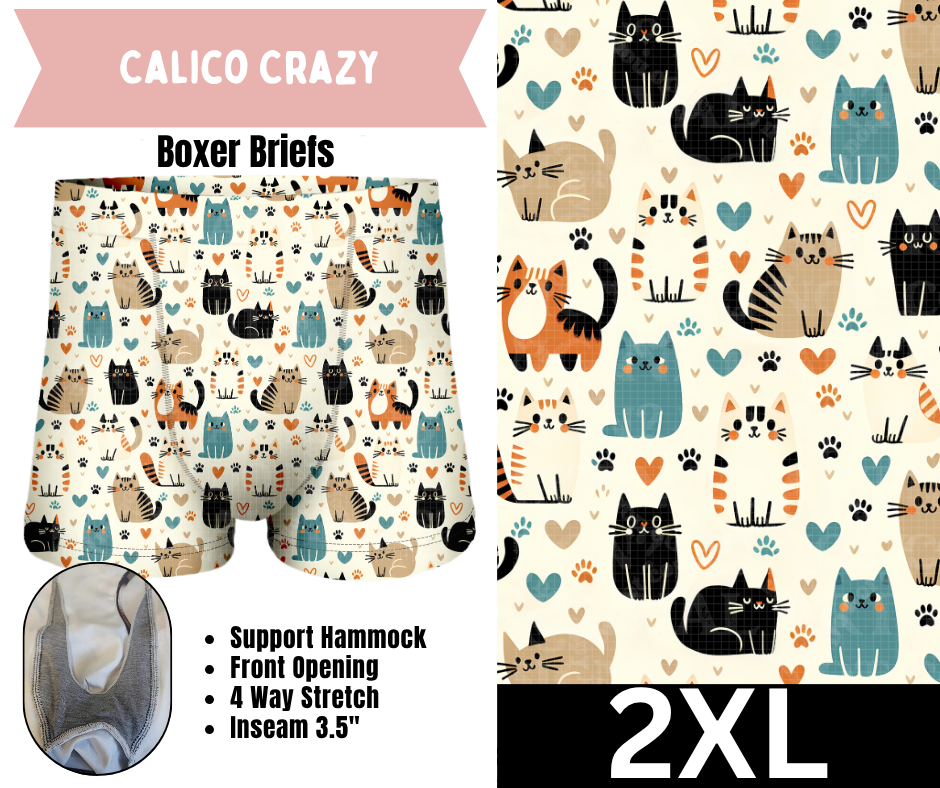 Calico Crazy Boxer Briefs