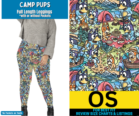 Camp Pups Full Length Leggings w/ Pockets