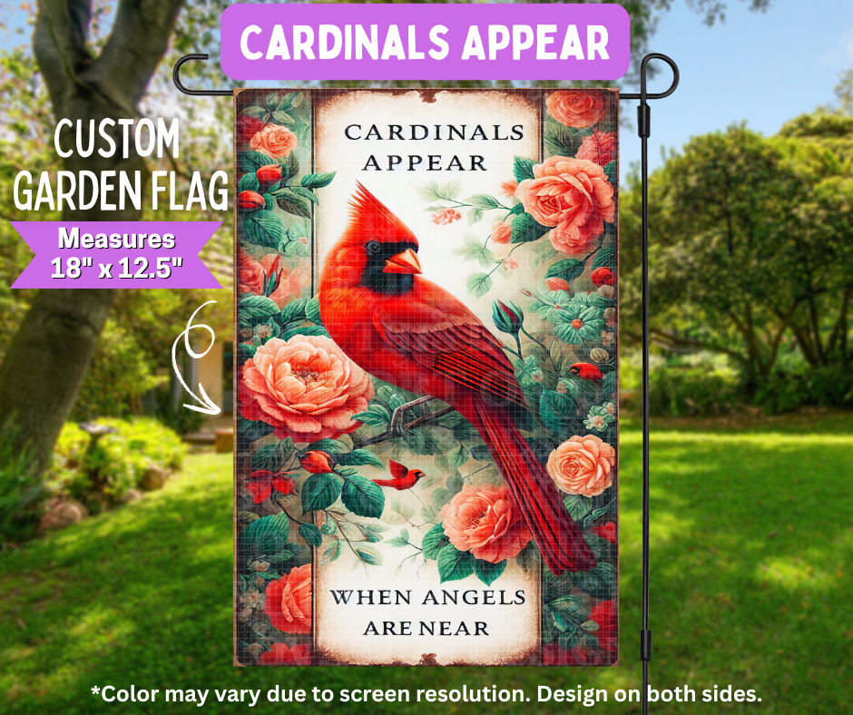 Cardinals Appear Garden Flag