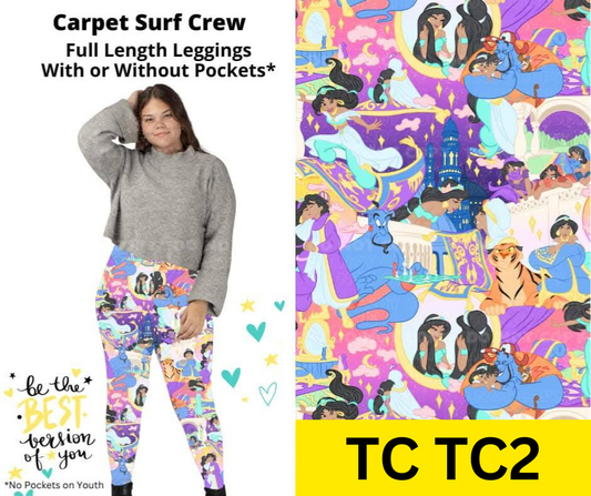 Carpet Surf Crew Full Length Leggings w/ Pockets