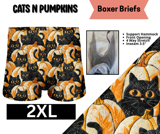 Cats n Pumpkins Boxer Briefs