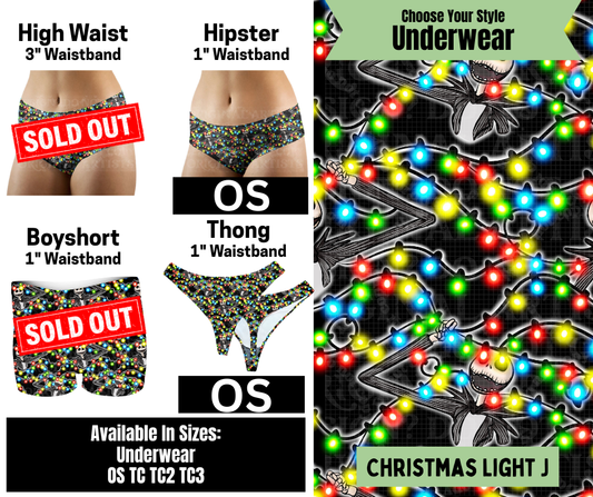 Christmas Light J Hipster & Thong Underwear