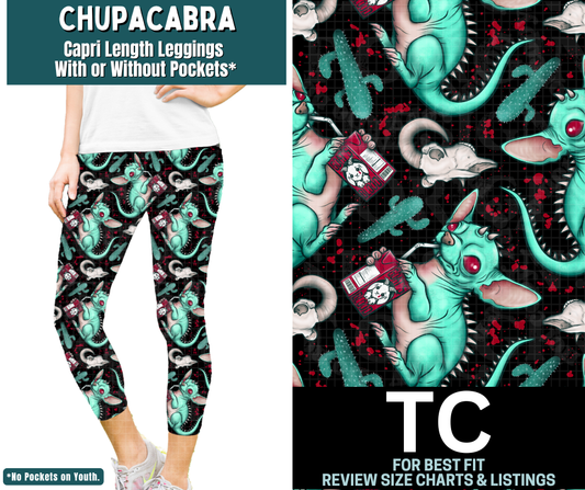 Chupacabra Capri Length Leggings w/ Pockets