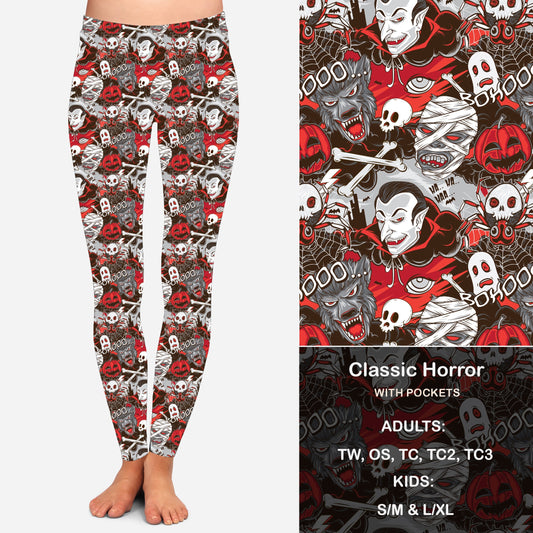 Classic Horror Leggings & Capris with Pockets Preorder Closes 7/31 eta September