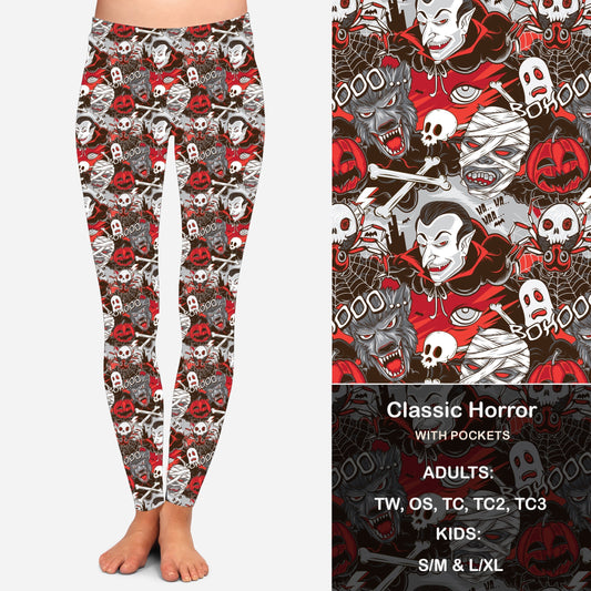 Classic Horror Leggings with Pockets