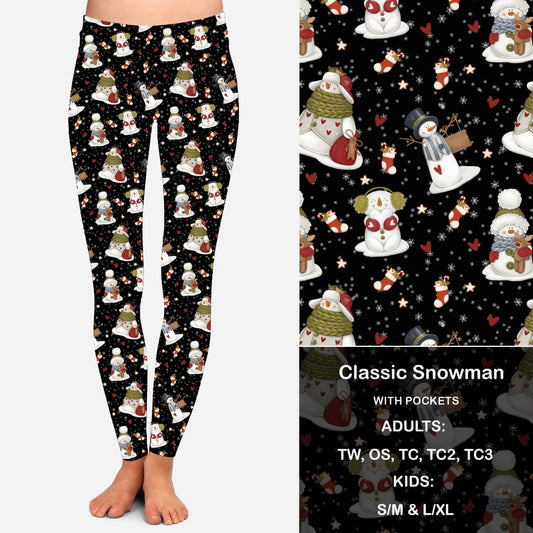 Classic Snowman Leggings with Pockets Preorder Closes 9/26 eta Nov.