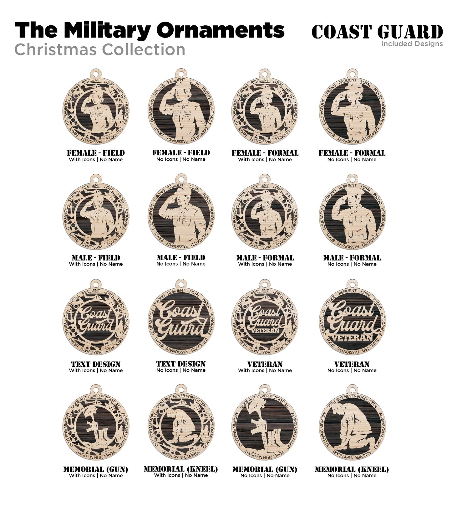 Coast Guard Ornaments - Made to Order