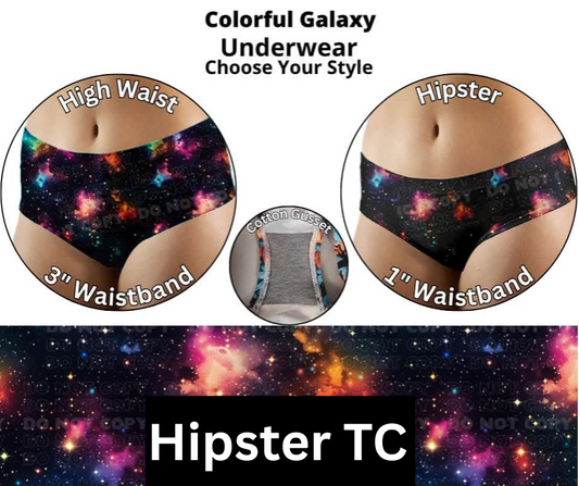Colorful Galaxy Hipster & High Waist Underwear