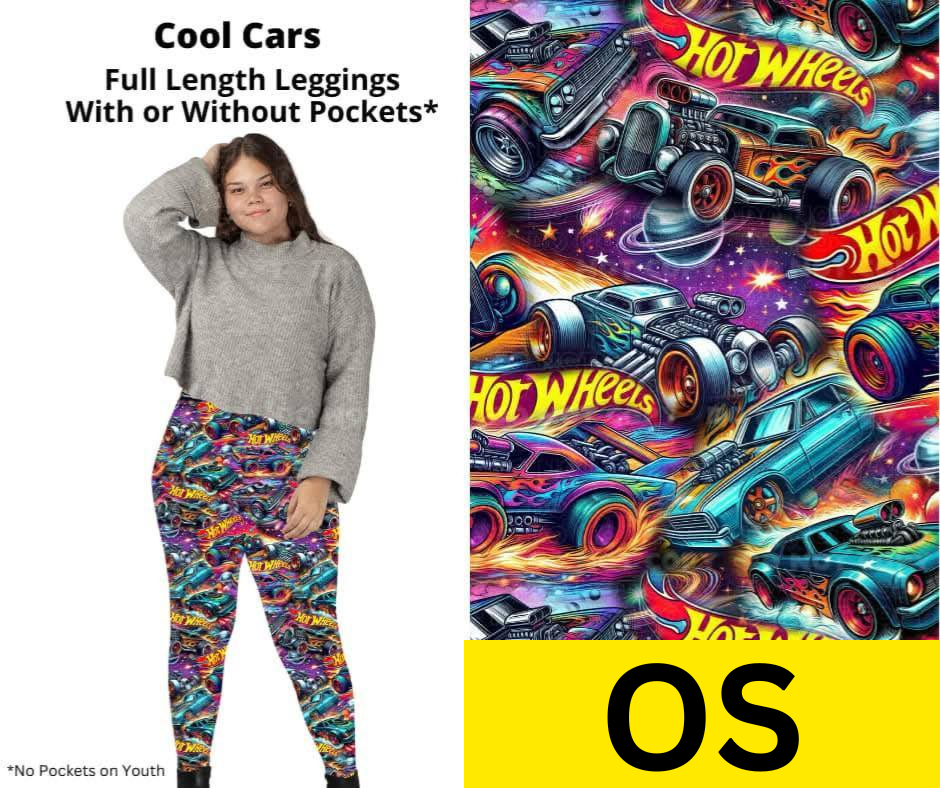 Cool Cars Full Length Leggings w/ Pockets