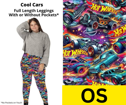 Cool Cars Full Length Leggings w/ Pockets