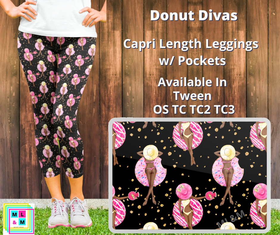 Donut Divas Capri Leggings w/ Pockets by ML&M