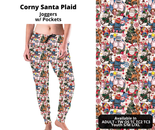 Corny Santa Plaid Joggers
