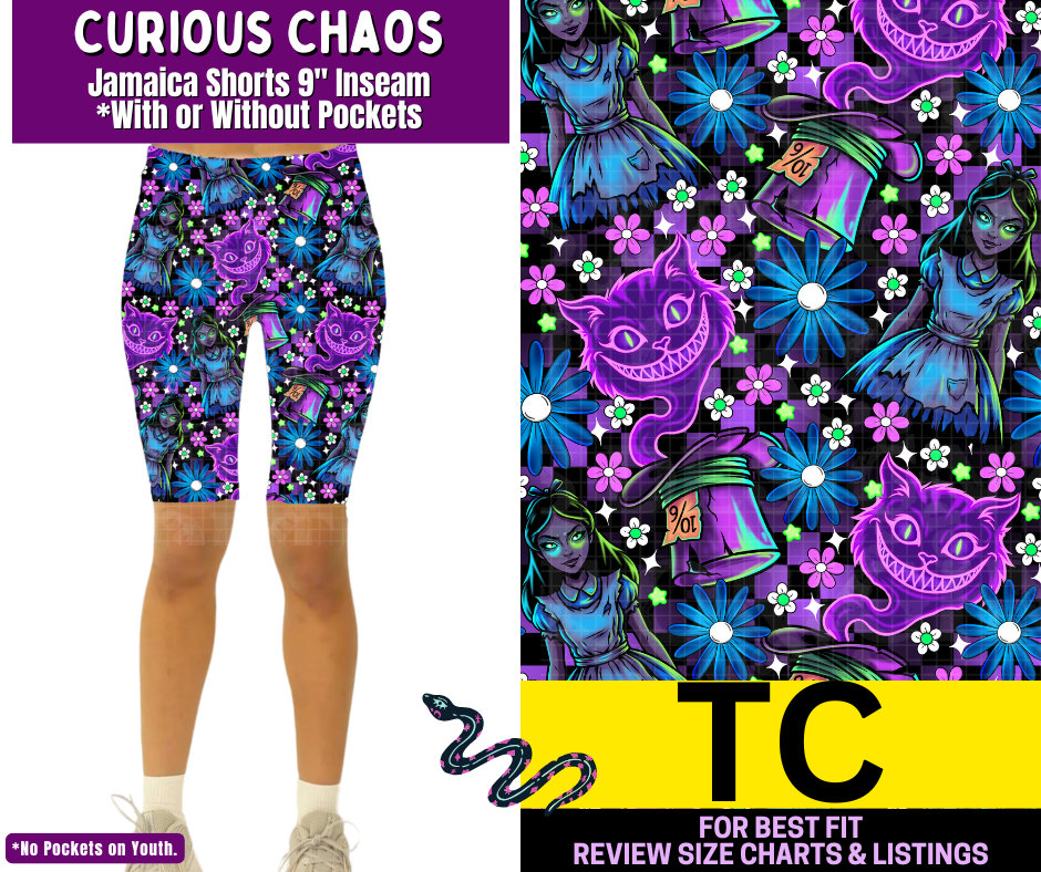 Curious Chaos Jamaica Shorts w/ Pockets