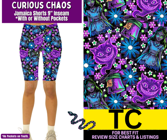 Curious Chaos Jamaica Shorts w/ Pockets
