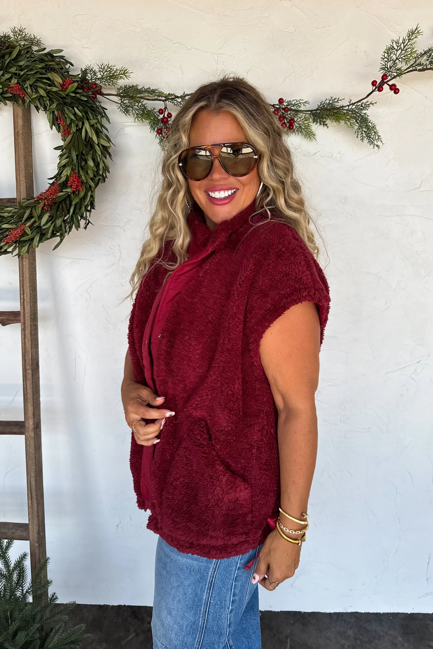 PREORDER: Linden Sherpa Vest Jacket