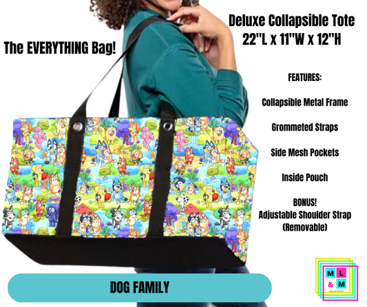Dog Family Collapsible Tote