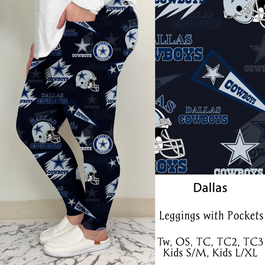 Dallas Football Leggings/Capri/Joggers | Run ends 8/16 | ETA Late September