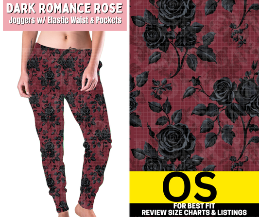 Dark Romance Rose Fleece Joggers