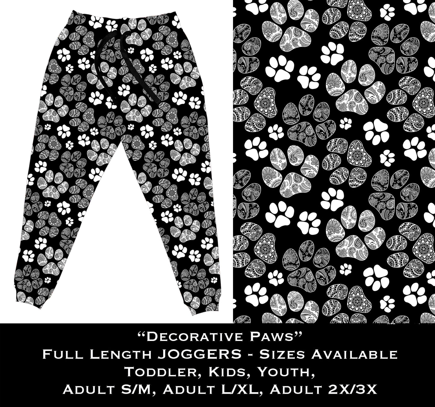 Decorative Paws - Full & Capri Joggers