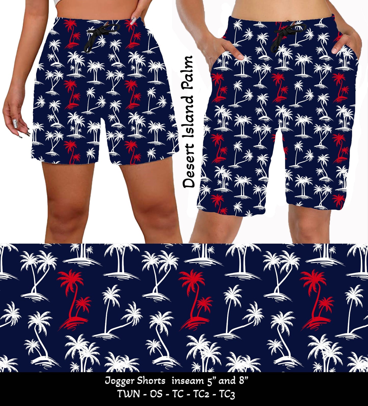 Desert Island Palms Jogger Shorts