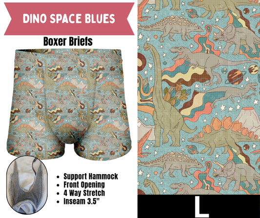 Dino Space Blues Boxer Briefs