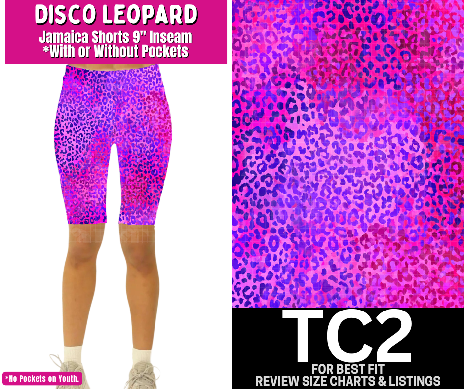 Disco Leopard Jamaica Shorts w/ Pockets
