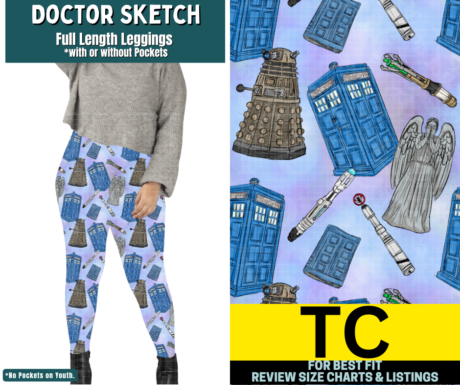 Doctor Sketch Full Length Leggings w/ Pockets