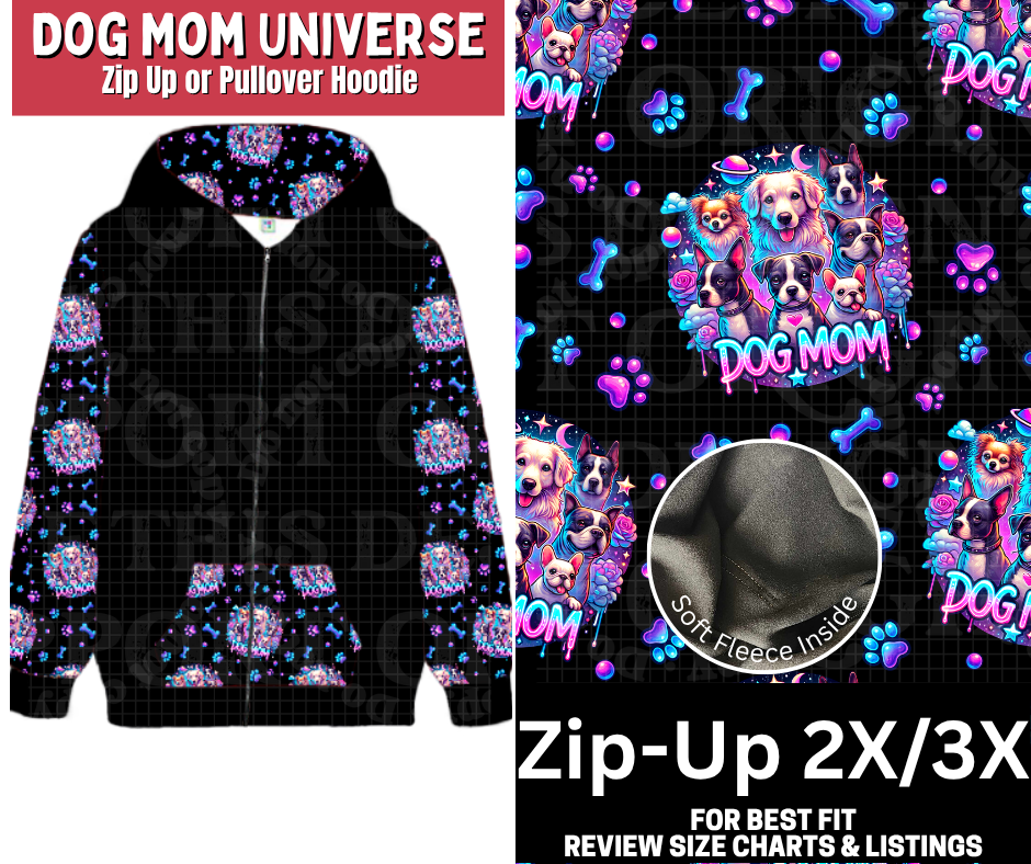 Dog Mom Universe Zip-Up Hoodie
