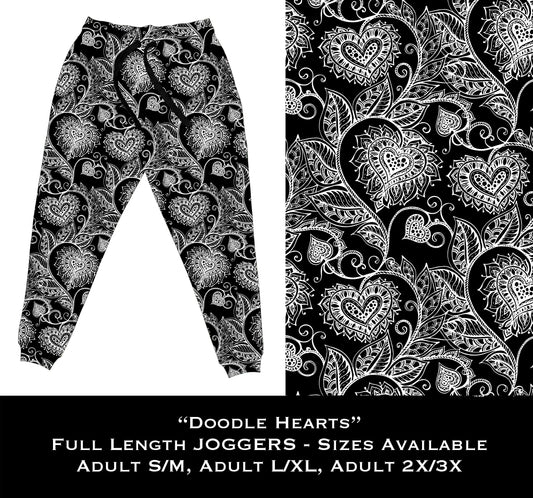 Doodle Hearts - Full Joggers