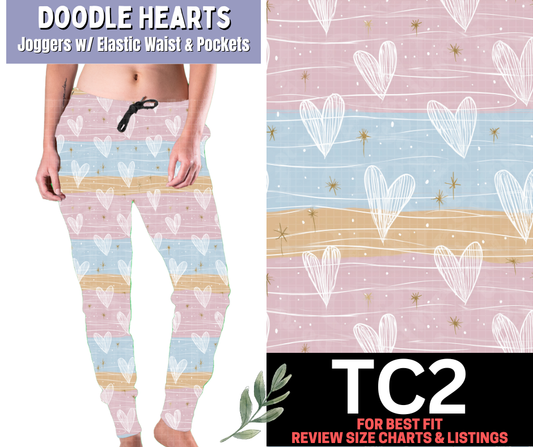 Doodle Hearts Joggers