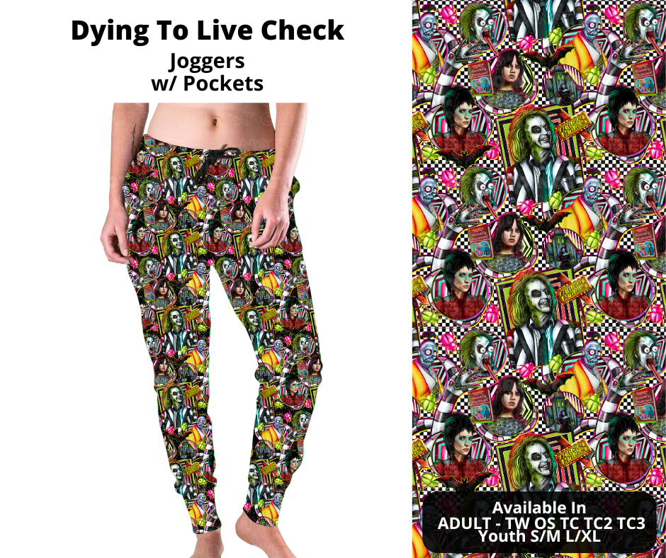 Dying To Live Check Joggers
