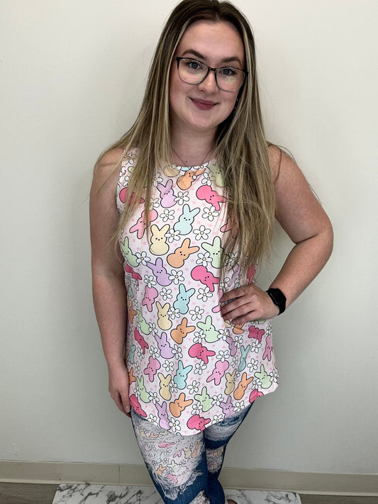 Easter Peep Flowy Tank Top