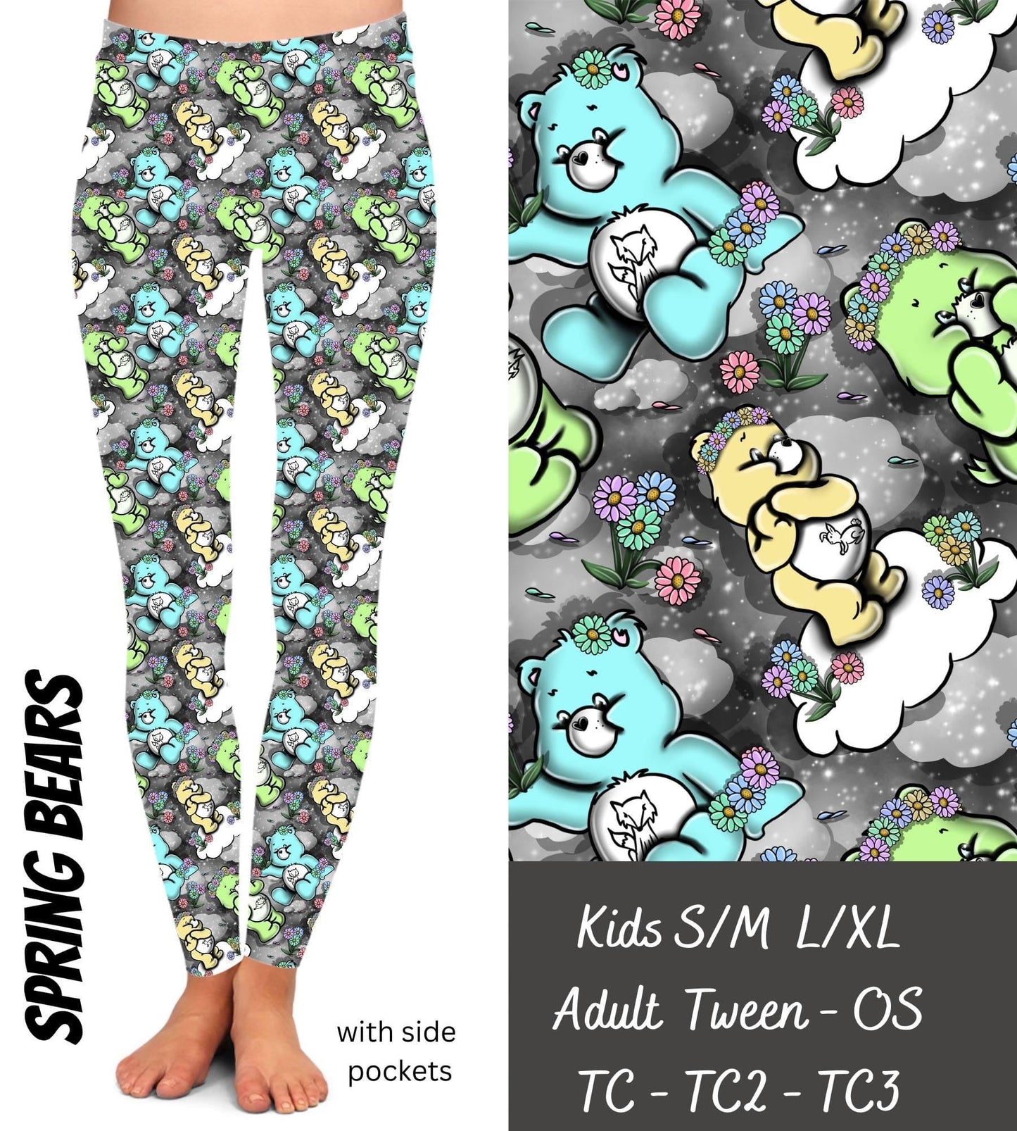 Spring Bears - Leggings with Pockets