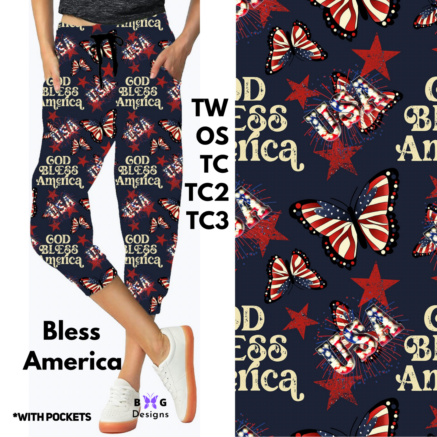 Bless America - Capri Joggers