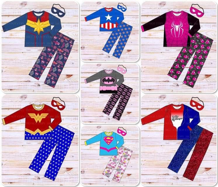 Superhero Loungewear Set - Red & Gold