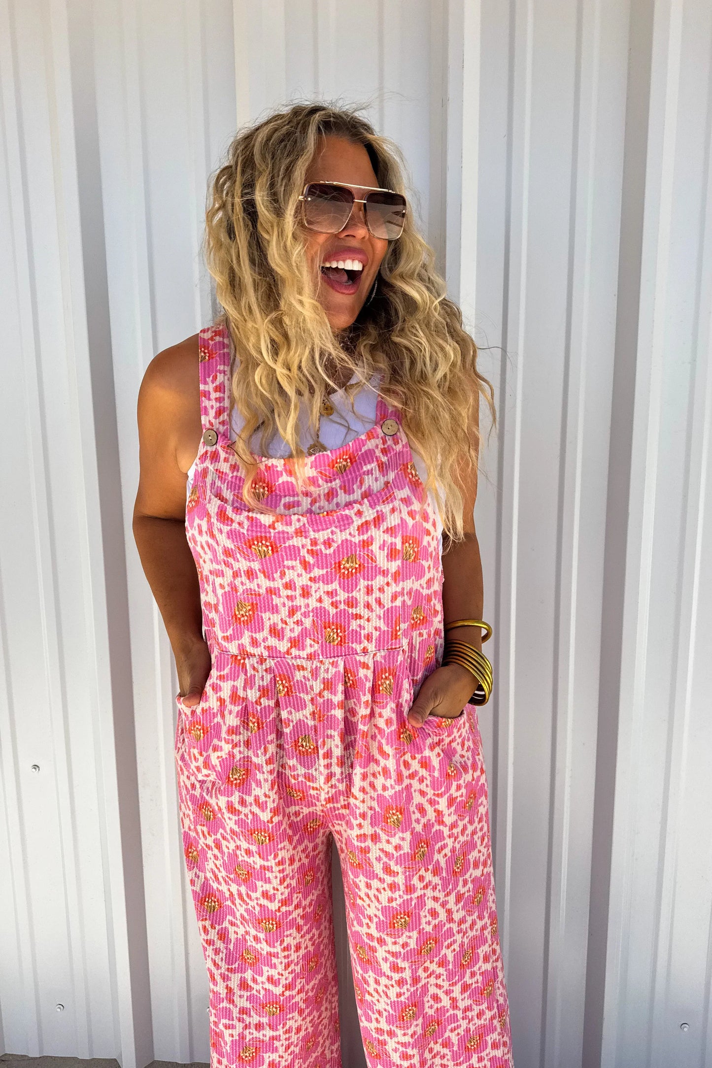 PREORDER: Cassidy Floral Boho Overalls