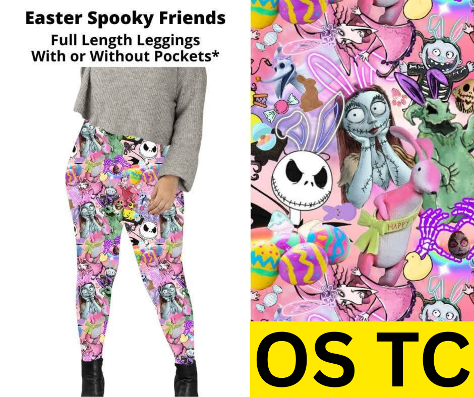 Easter Spooky Friends Full Length Leggings w/ Pockets