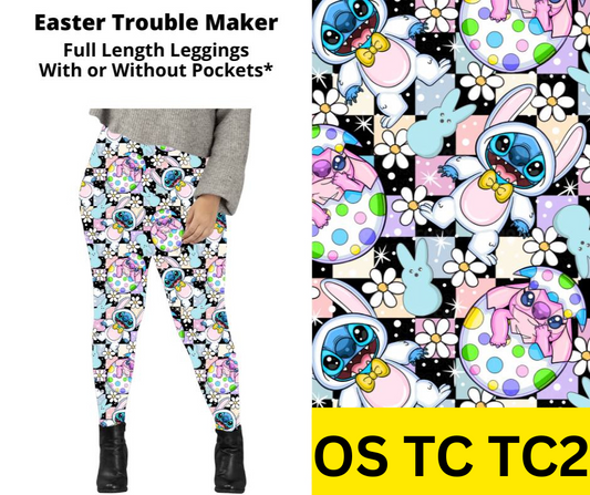 Easter Trouble Maker Full Length Leggings w/ Pockets