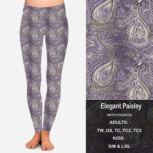 Elegant Paisley Leggings & Capris with Pockets Preorder Closes 2/23